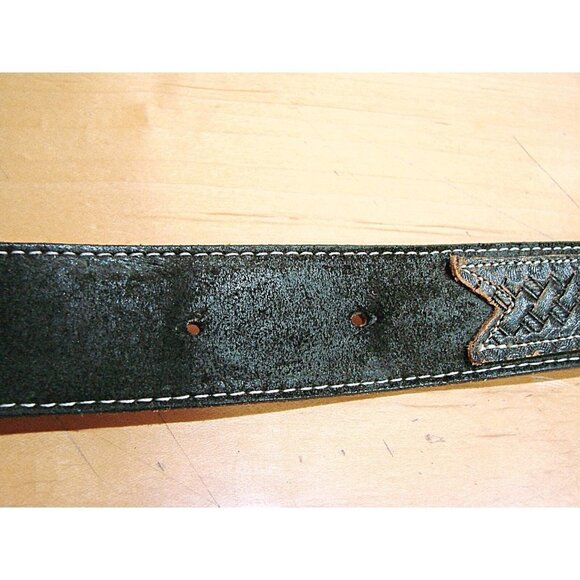 Nocona Leather Belt and 3D Flying Eagle Siskiyou Buckle Size 40 Vintage 1982 USA - Picture 5 of 12